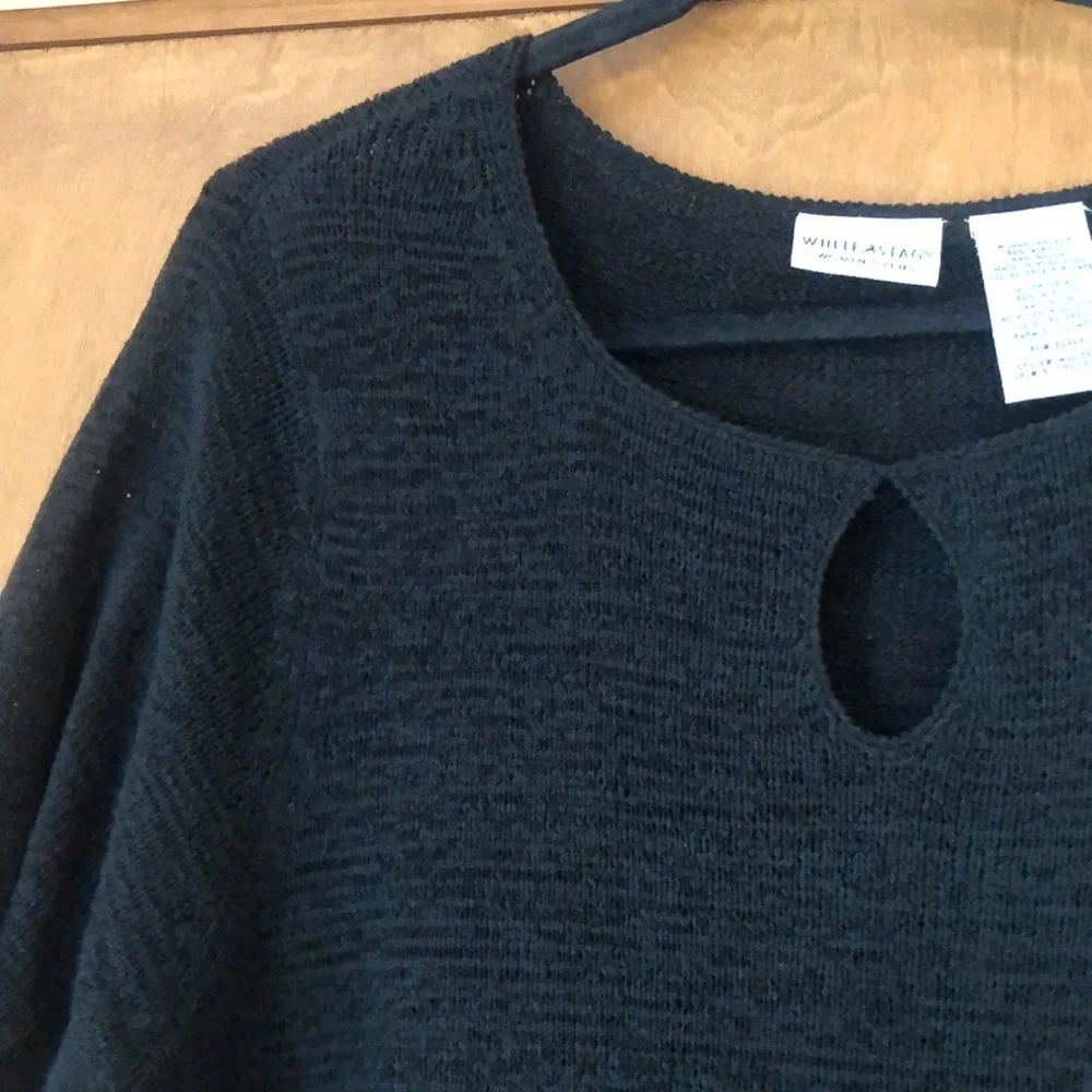 White Stag size 18W/20W black knit top - Picture 1 of 6